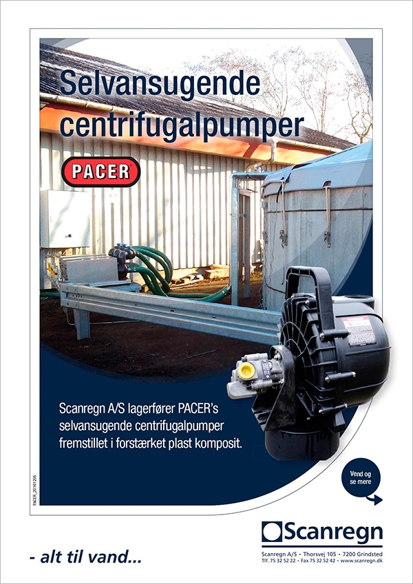 PACER selvansugende centrifugalpumper - Produktblad fra Scanregn A/S