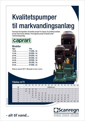 Caprari pumpe - Produktblad fra Scanregn A/S