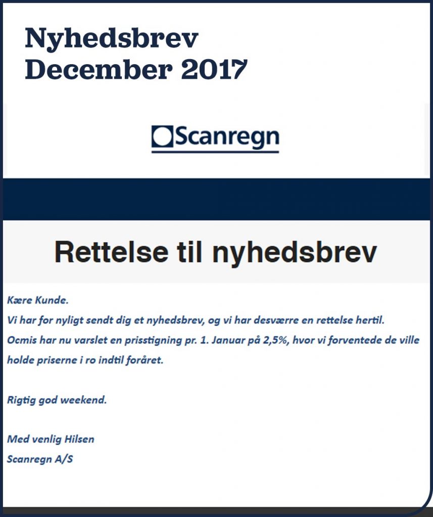 Nyhedsbrev - December 2017